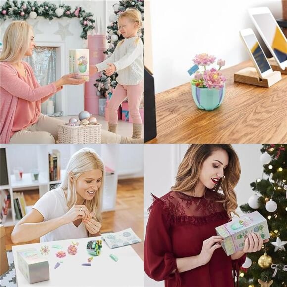 Lotus Flower Building Set, Mini Cute Botanical Collection Flower Bonsai Plant - Picture 6 of 7